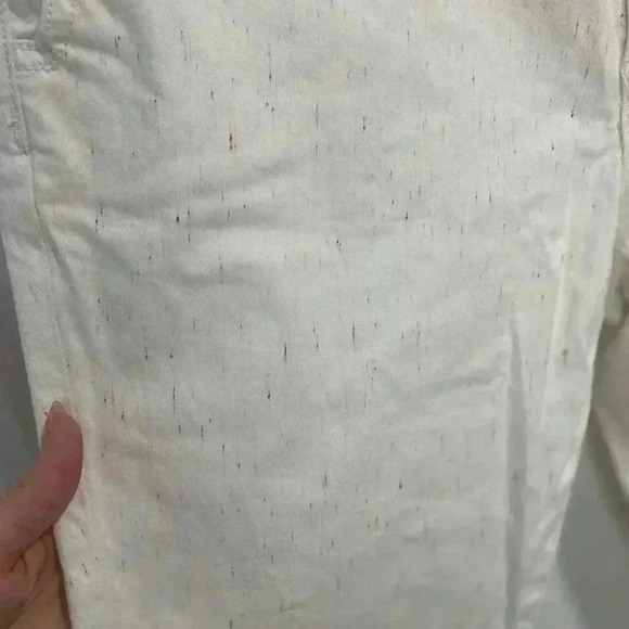 Chino by Anthropologie Pants Relaxed Women White Colorful Speckle Cotton Size 27 - Picture 6 of 6